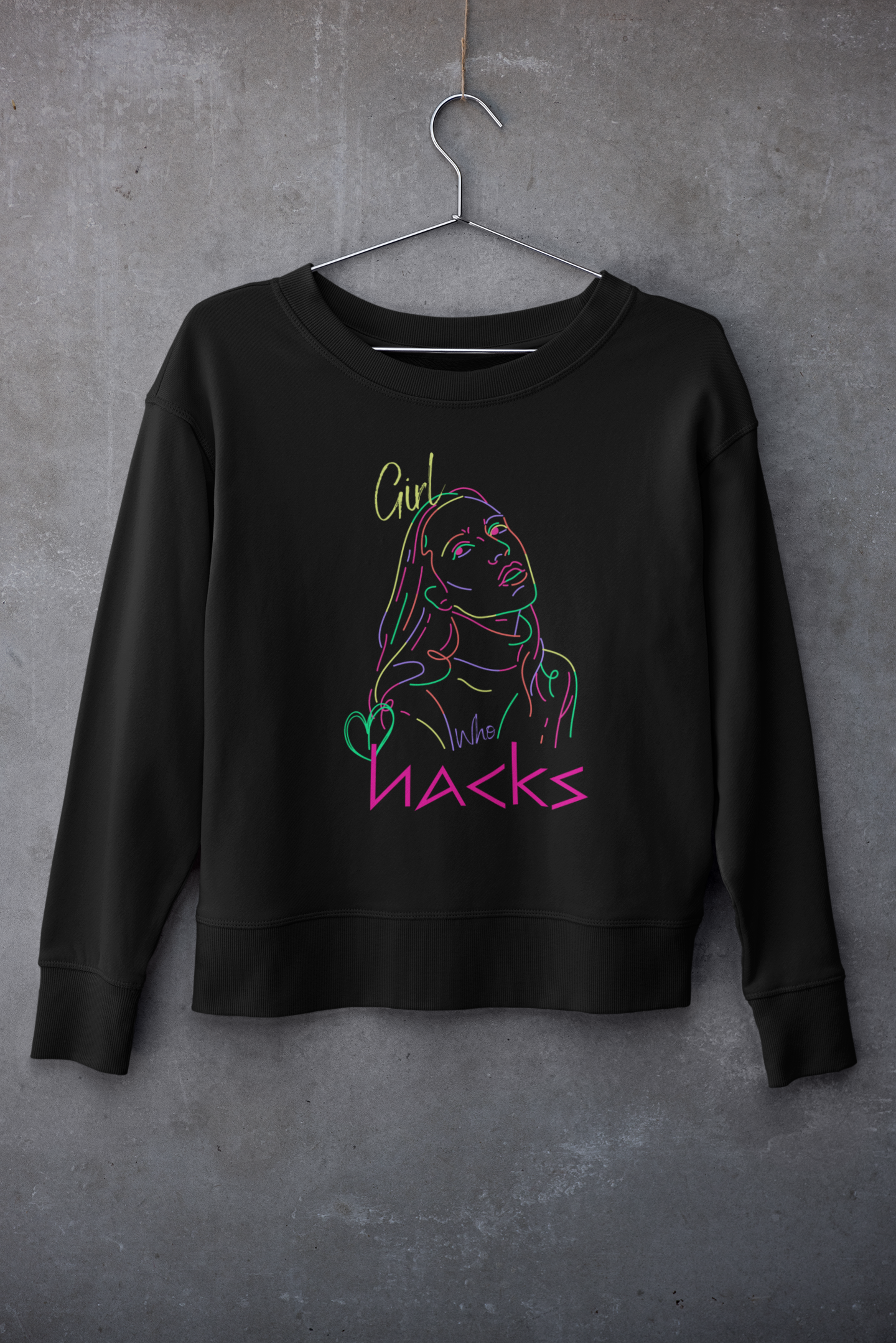 Girl Who Hacks Sweatshirt
